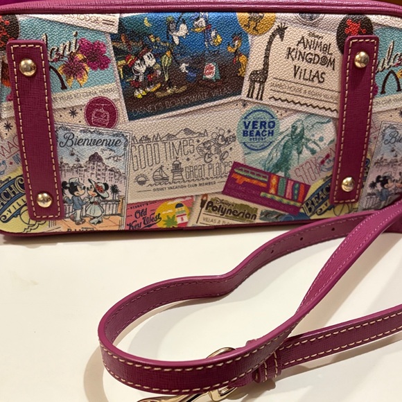 Dooney & Bourke Purple and Cream Satchel - Picture 6 of 7